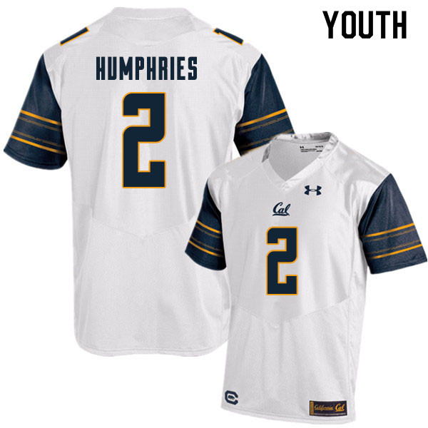 Youth #2 Isaiah Humphries Cal Bears College Football Jerseys Sale-White